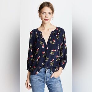 Haut Femme Joie Cherree - Col Divisé (split Neck), Taille XS, 100% Coton, Neuf Avec étiquettes